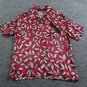 Garcons Infideles Shirt Mens 2XL Red Leaf Short Sleeve Made in France Luxury
